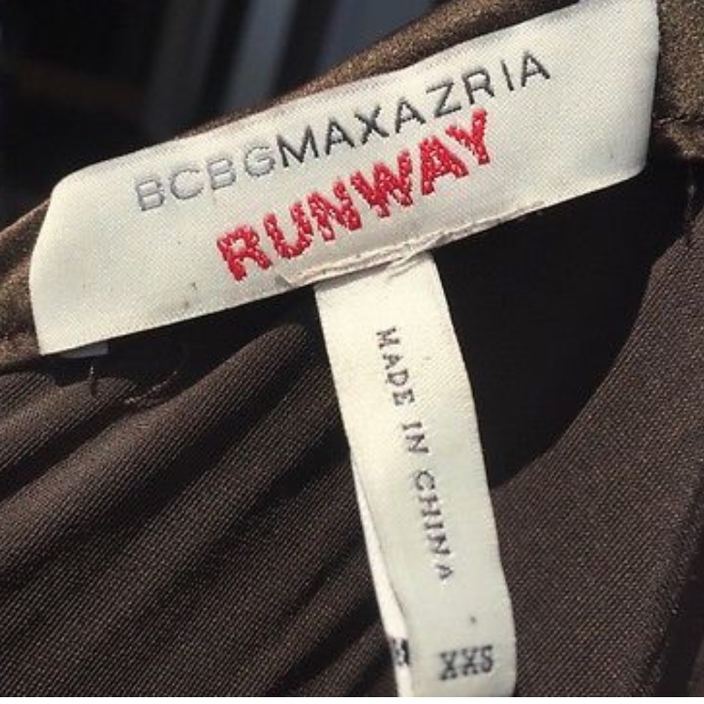 BCBG Max Azria Runway Brown Maxi Dress XXS - Picture 6 of 6